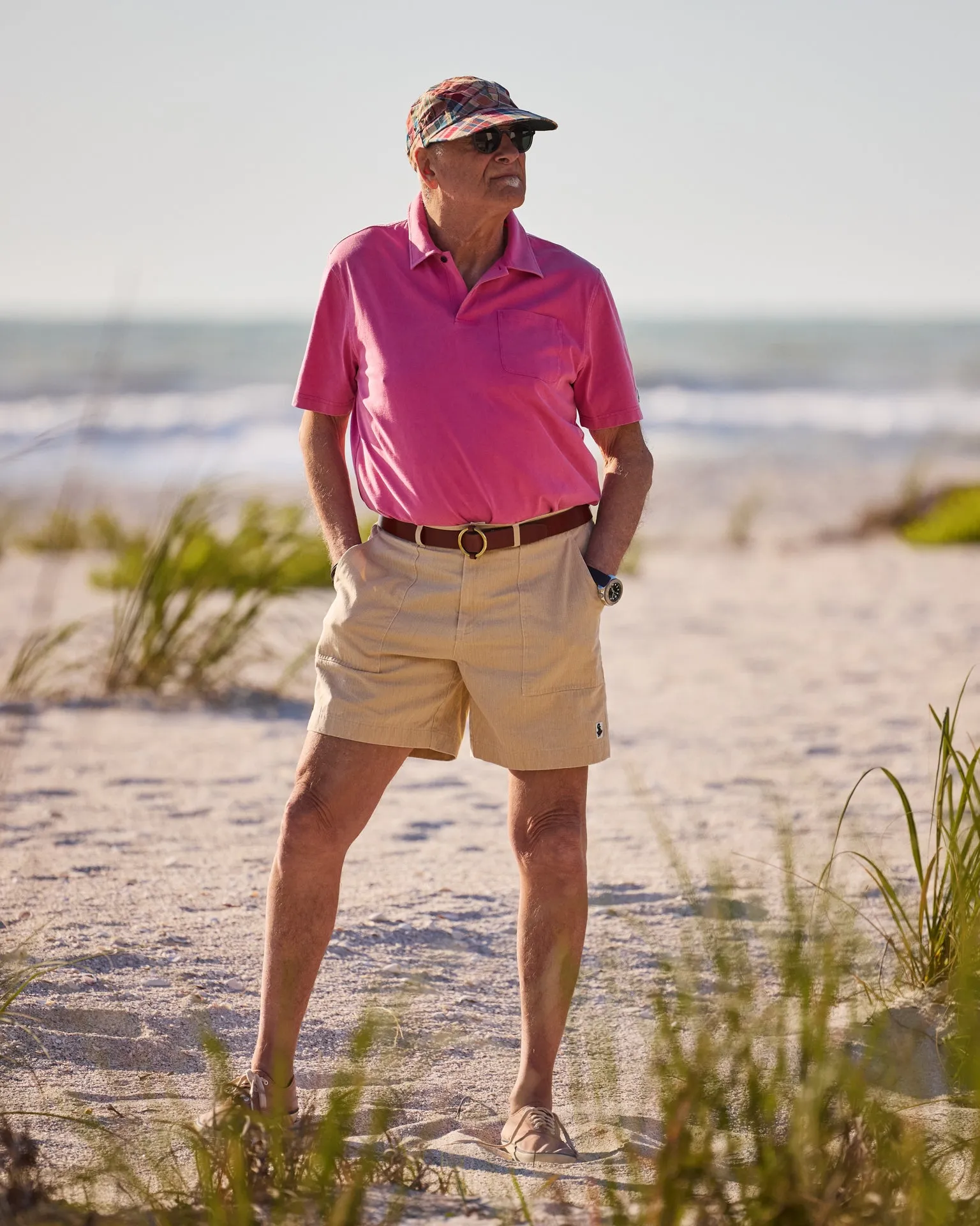 Salt Washed Polo in Faded Red business trip