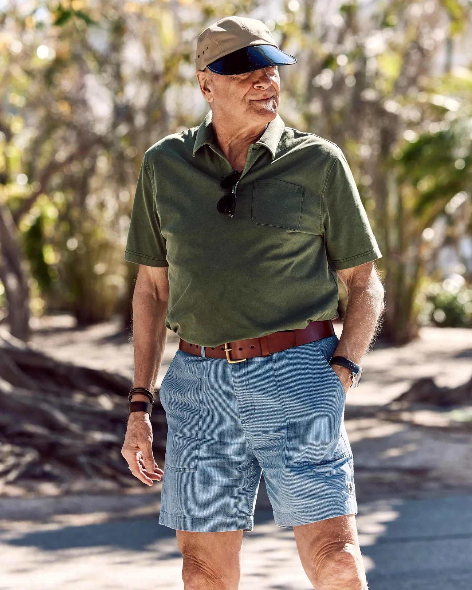 Salt Washed Polo in Moss all-day wear