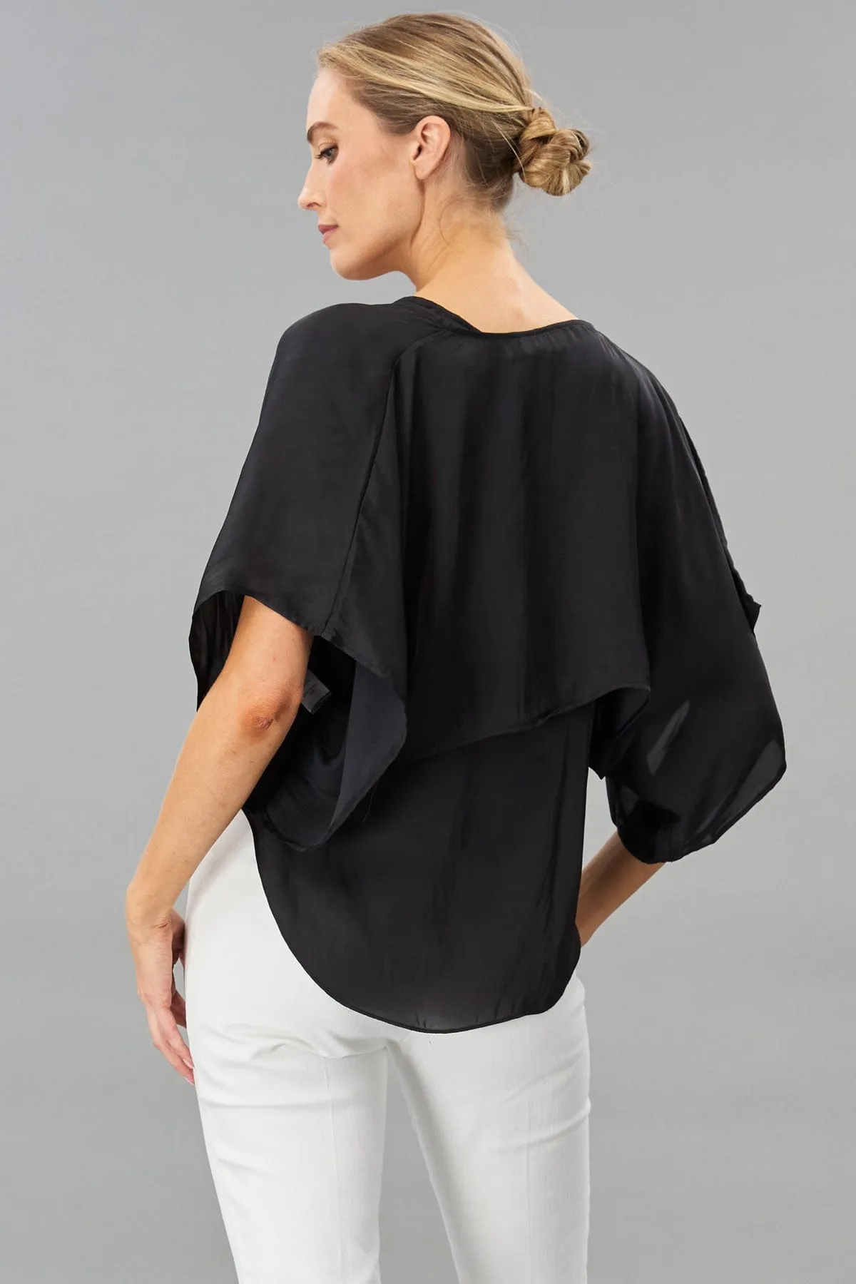 Satin Bolero earthy tone outer