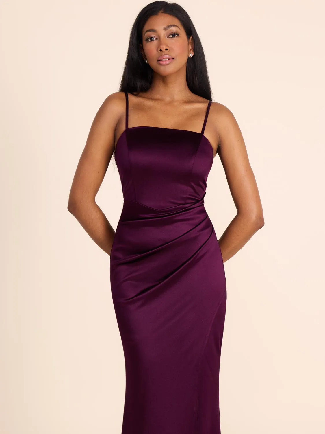 Satin Gown With Pleating wedding alternative