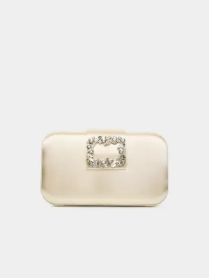 Satin Minaudiere With Rhinestone Buckle convenient use