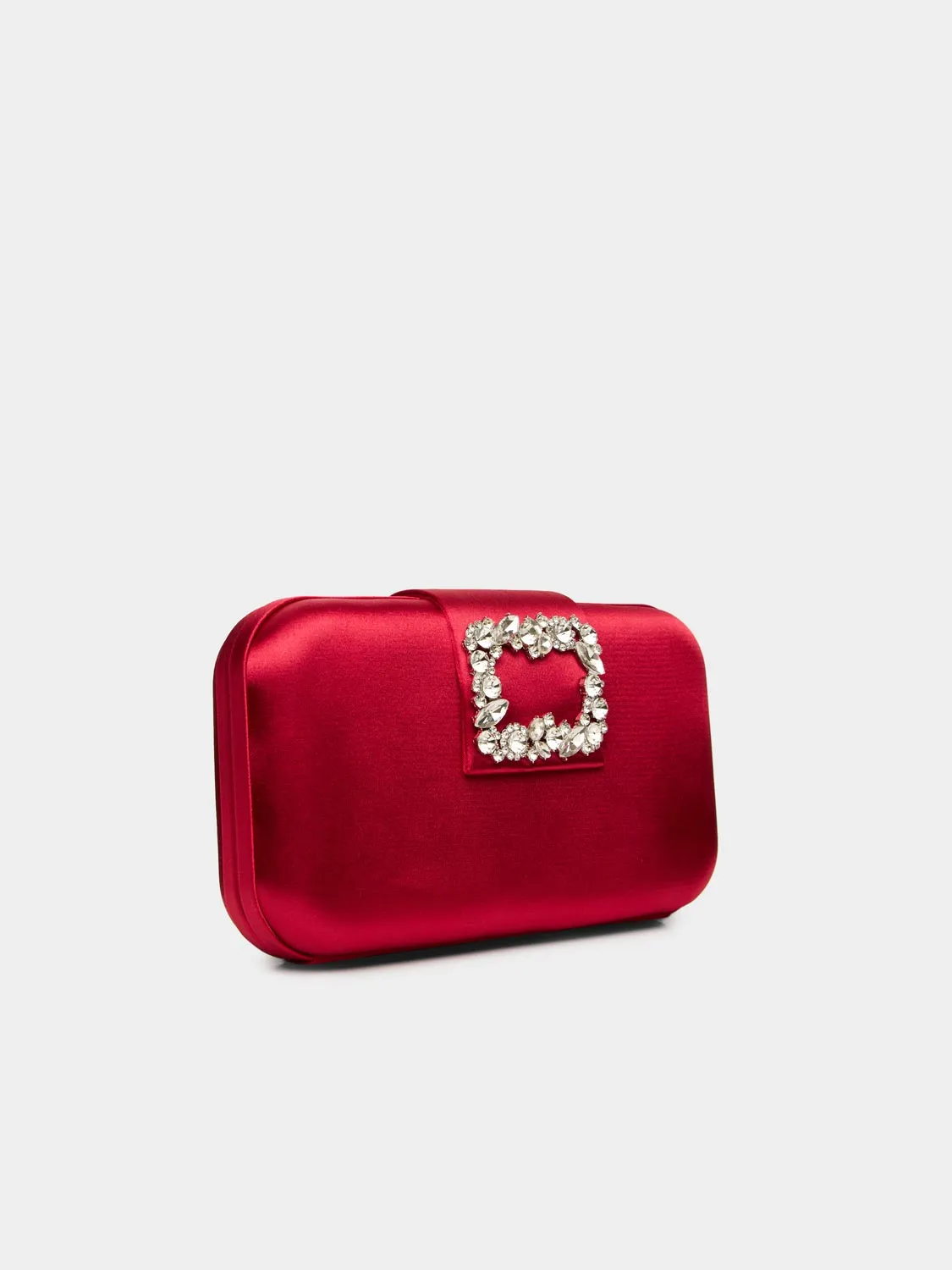 Satin Minaudiere With Rhinestone Buckle comfortable feel