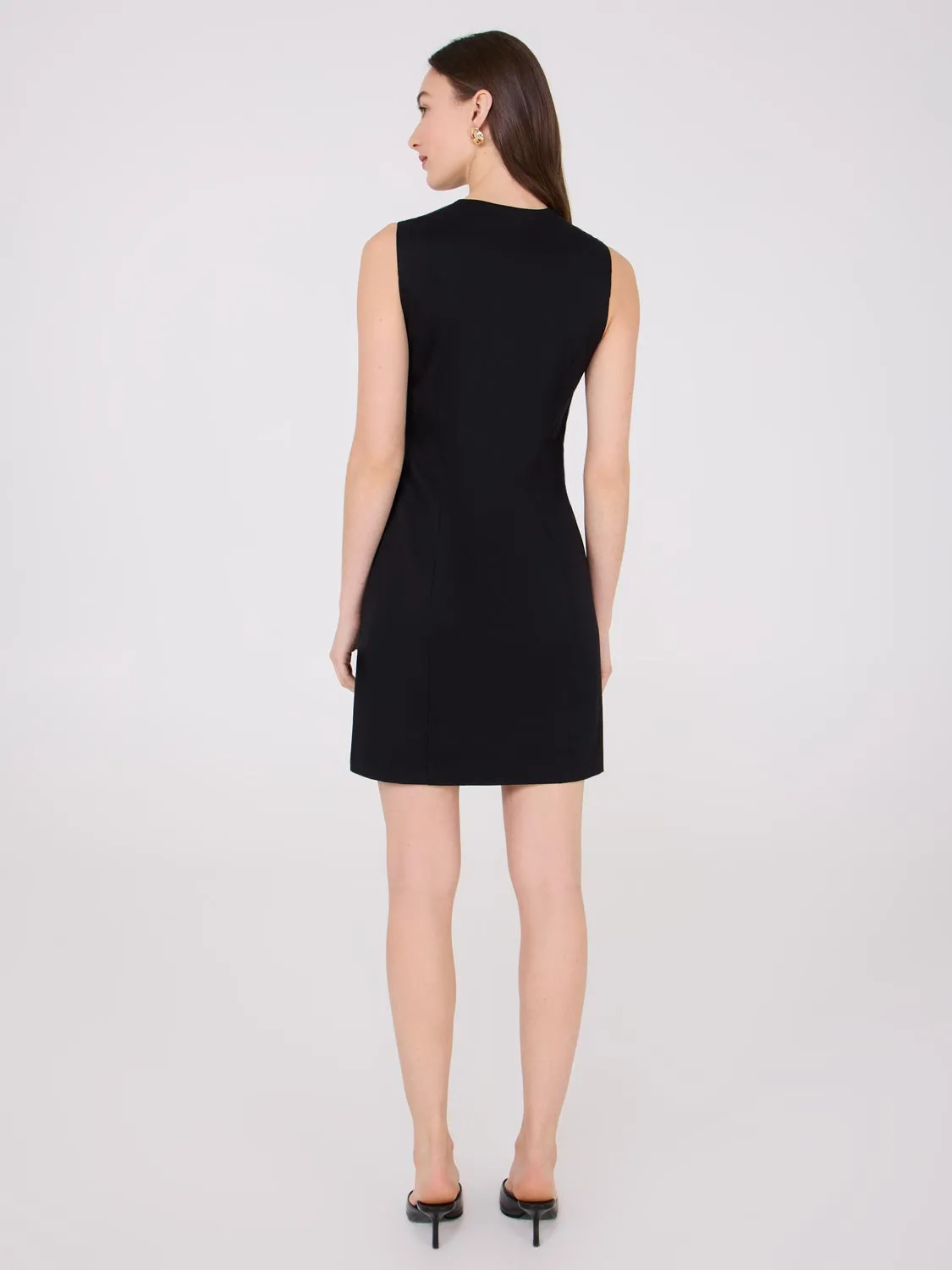 Satin Twill Sleeveless Blazer Dress corporate event