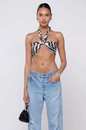 Scarf Top in Tigris breathable weave