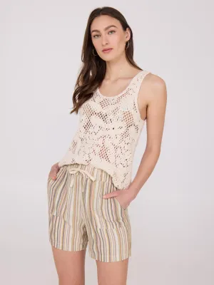 Scoop Neck Crochet Cotton Tank Top summer fit