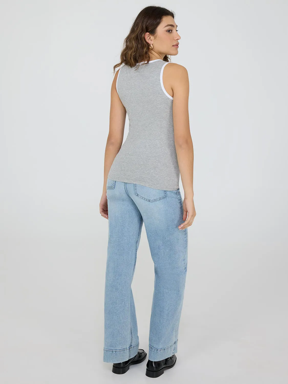 Scoop Neck Jersey Tank Top low profile