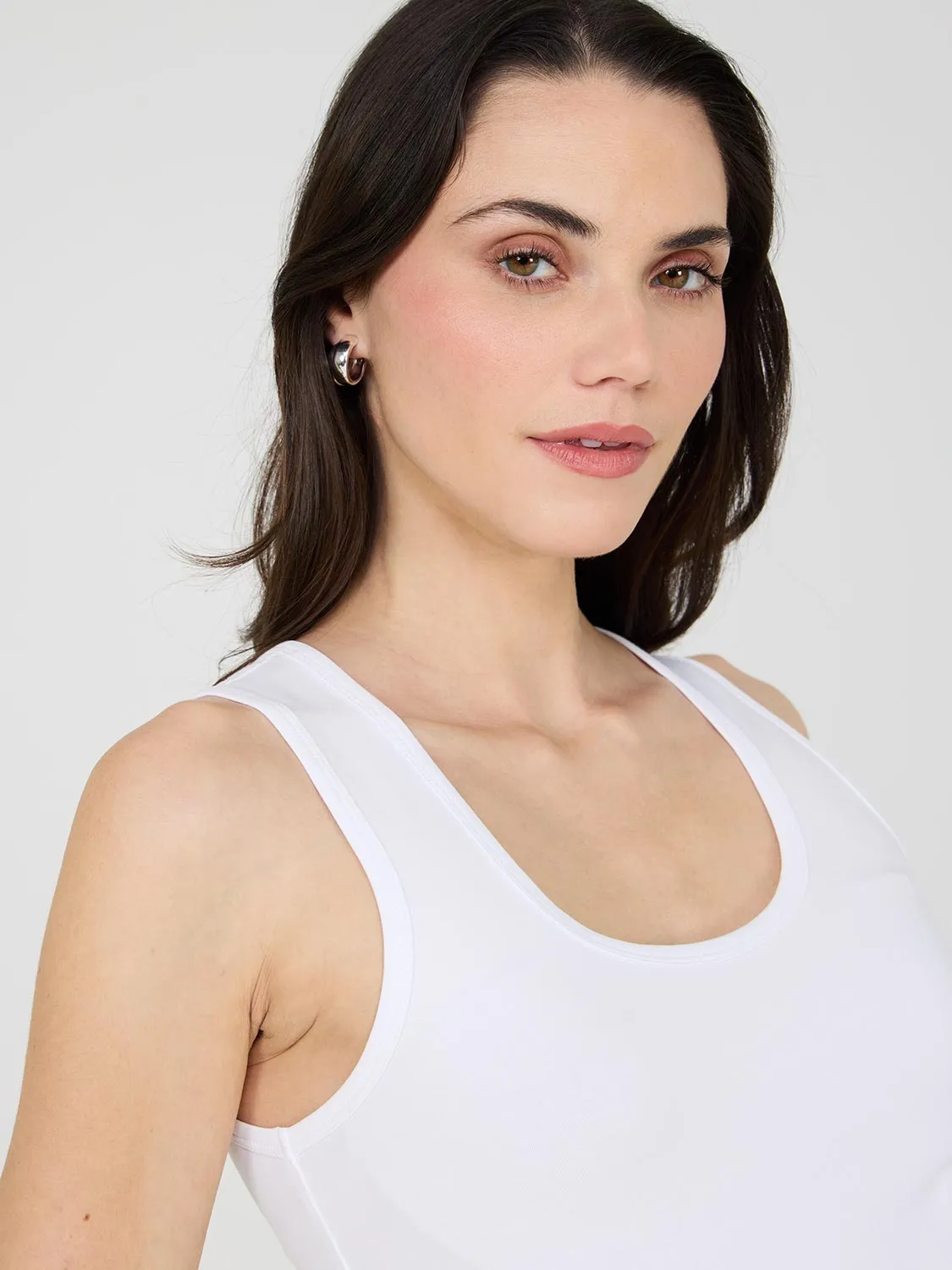 Scoop Neck Jersey Tank Top travel fit