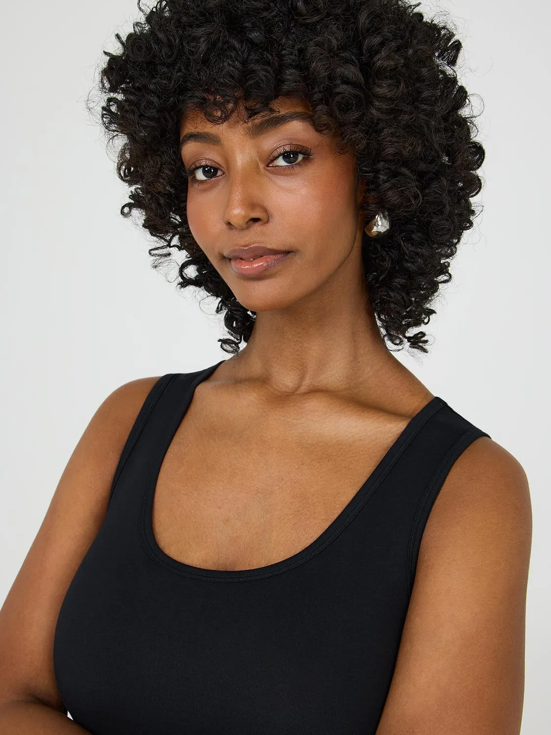 Scoop Neck Jersey Tank Top freedom cut