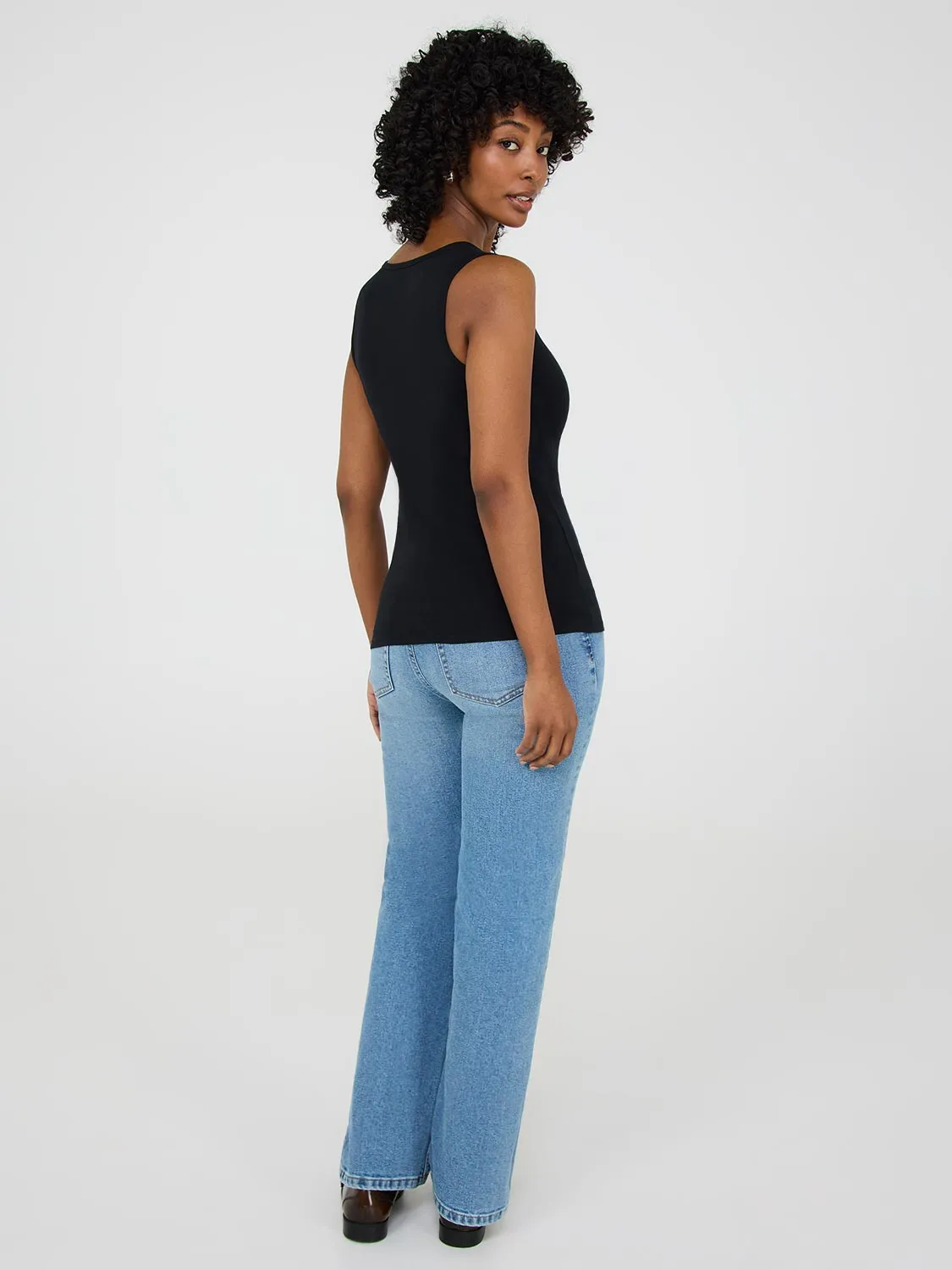 Scoop Neck Jersey Tank Top chic edge