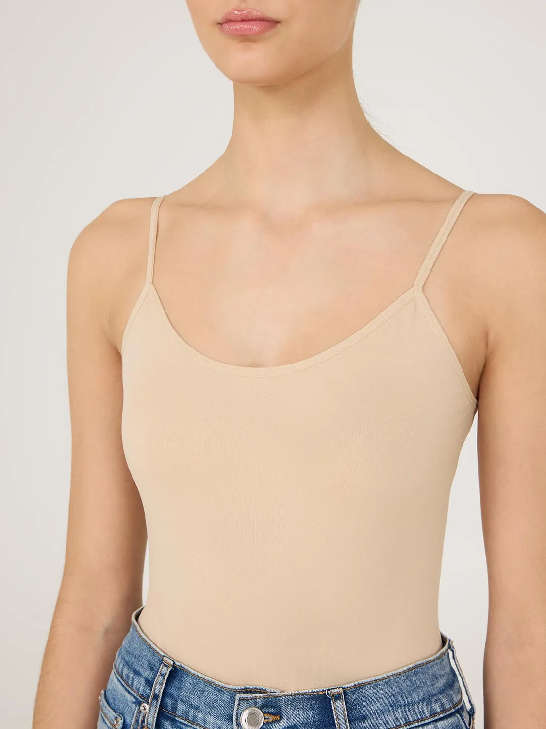 Scoop Neck Seamless Tank Top soft stretch