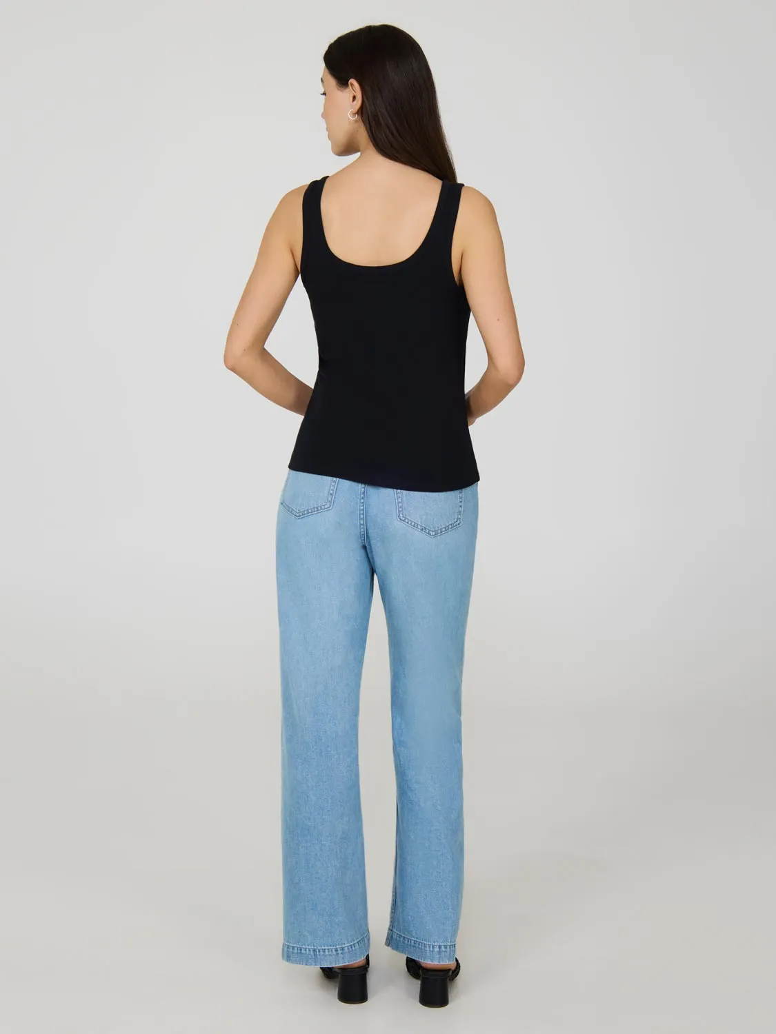 Scoop Neck Sleeveless Ribbed Top casual energy