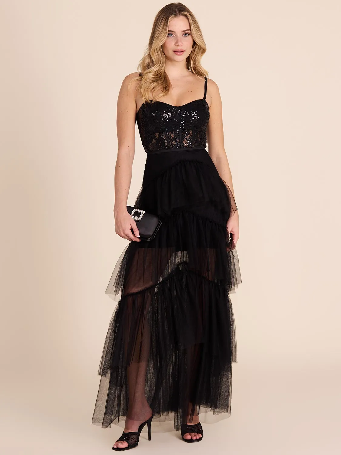Sequin & Tulle Ball Gown rich look