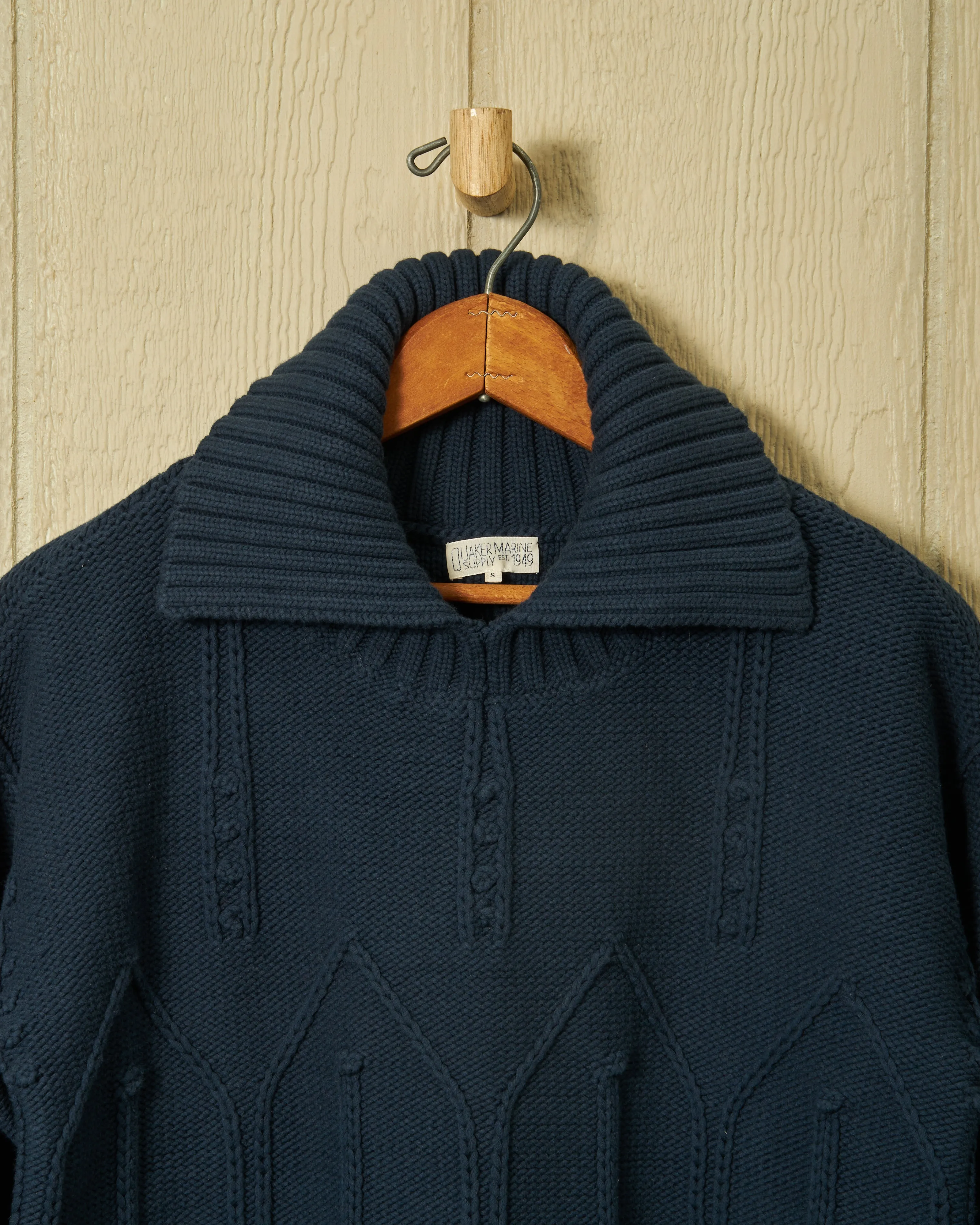 Shoreline Sweater in Navy minimalist layer
