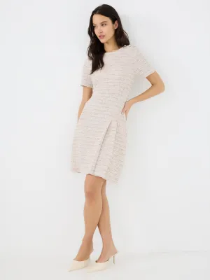 Short Sleeve Boucle Dress classical fit