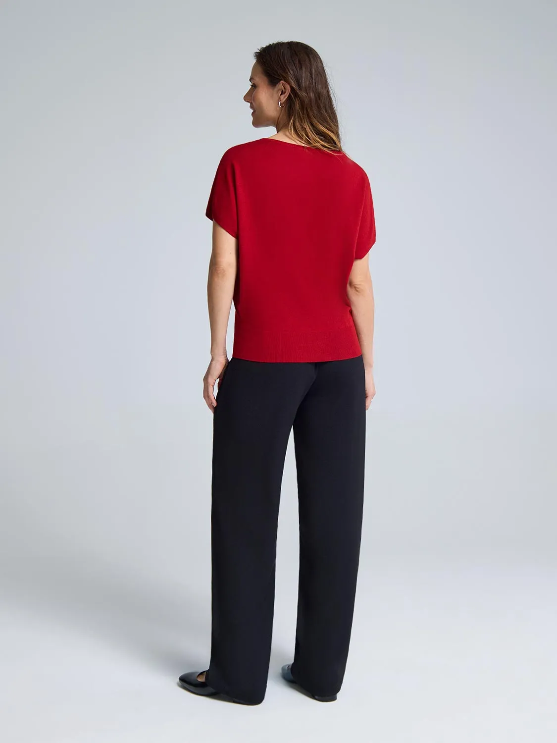 Short Sleeve Crew Neck Sweater All Season