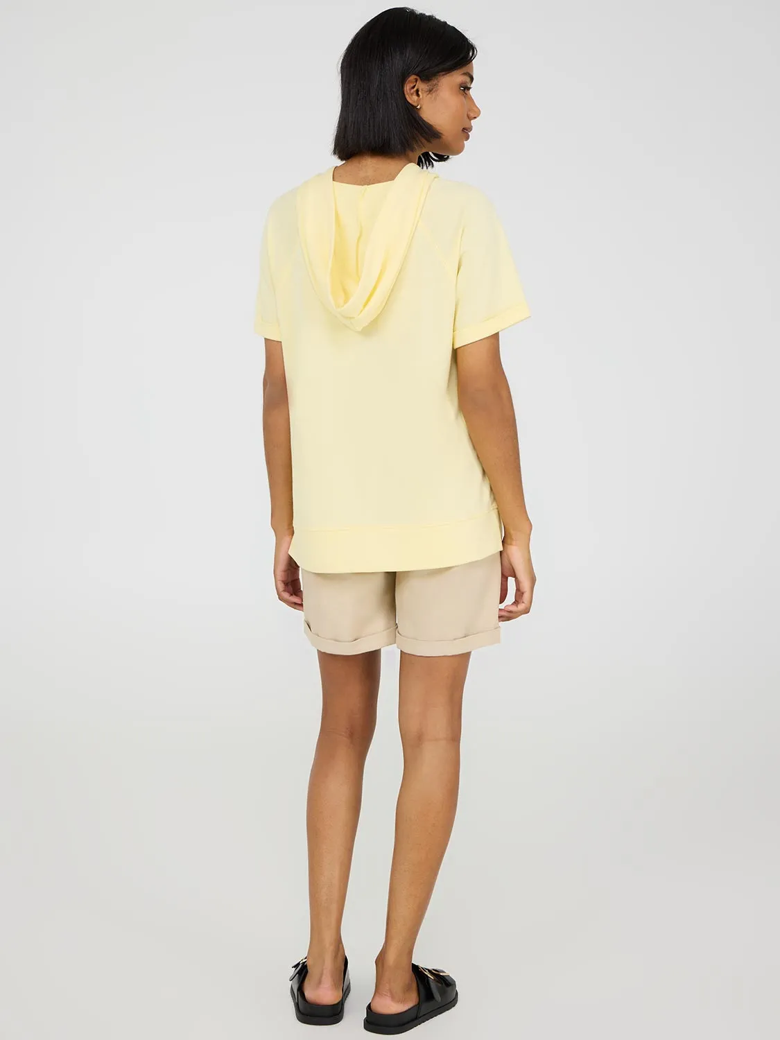 Short Sleeve French Terry Hoodie Rebel Mood