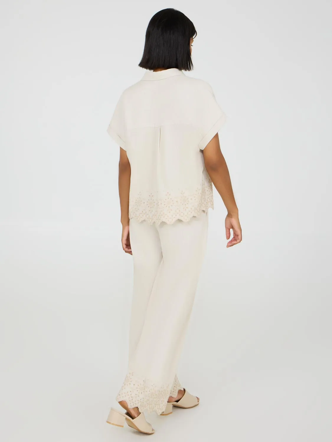 Short Sleeve Linen Blouse On Trend