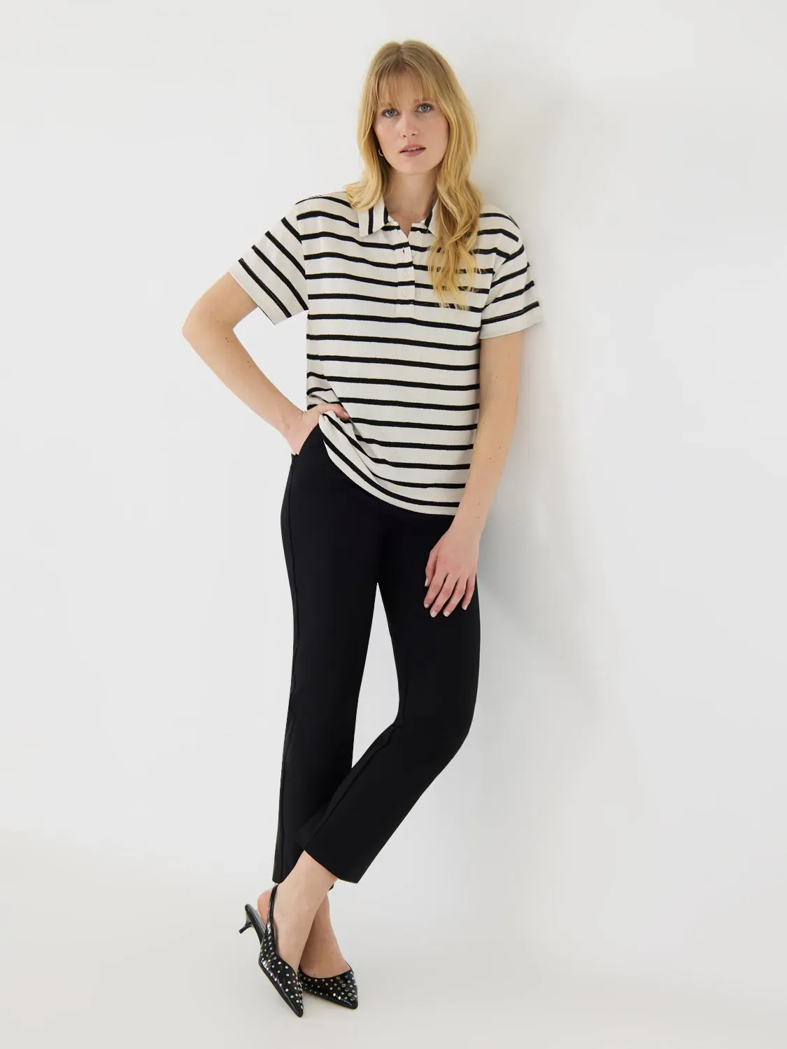 Short Sleeve Striped Polo Shirt Outdoor Moments