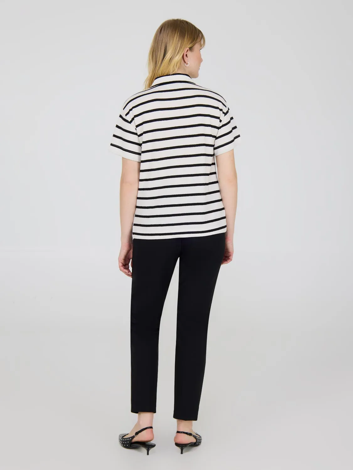 Short Sleeve Striped Polo Shirt Dynamic Fit