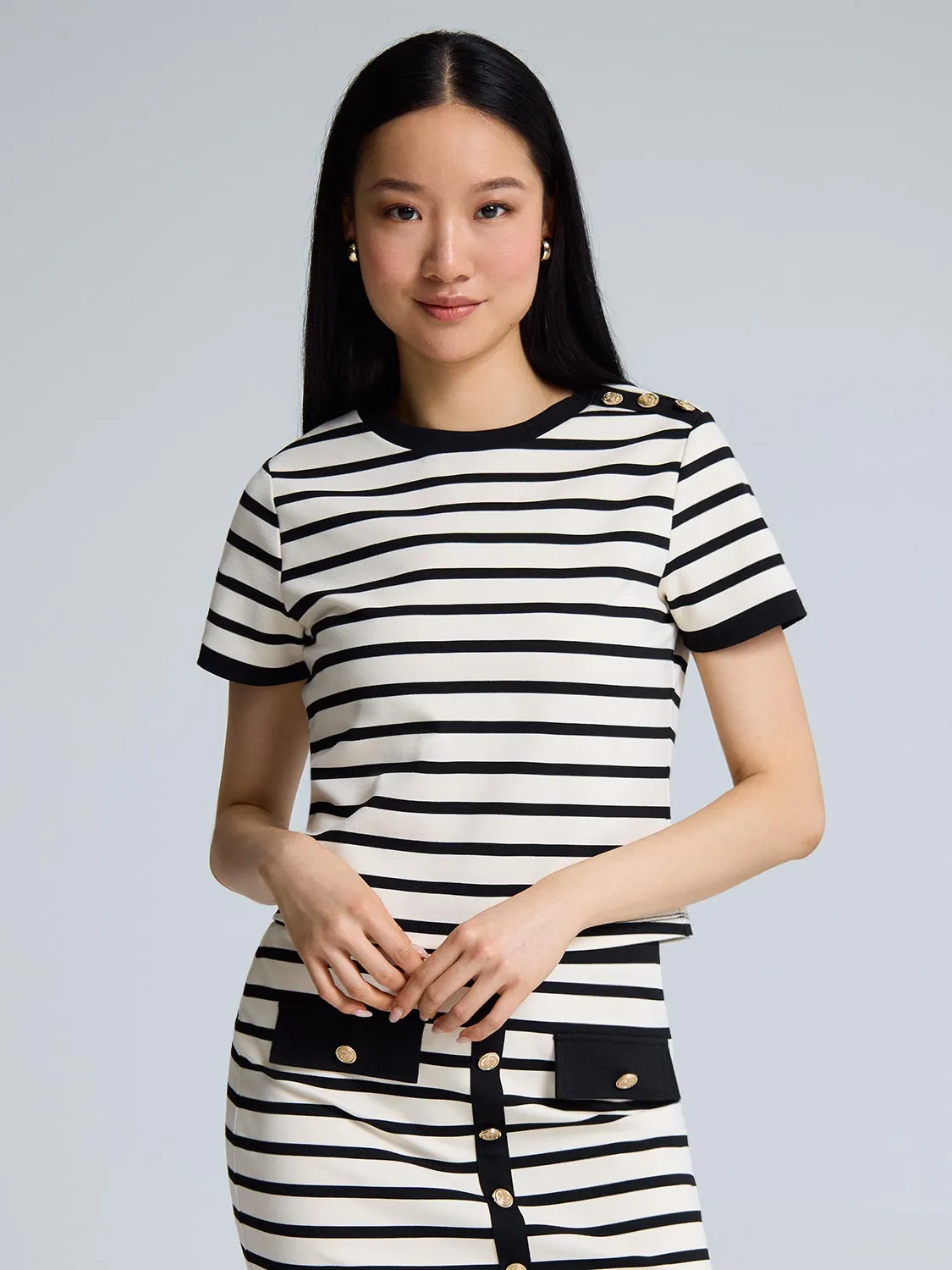 Short Sleeve Striped T-Shirt Modern Fit