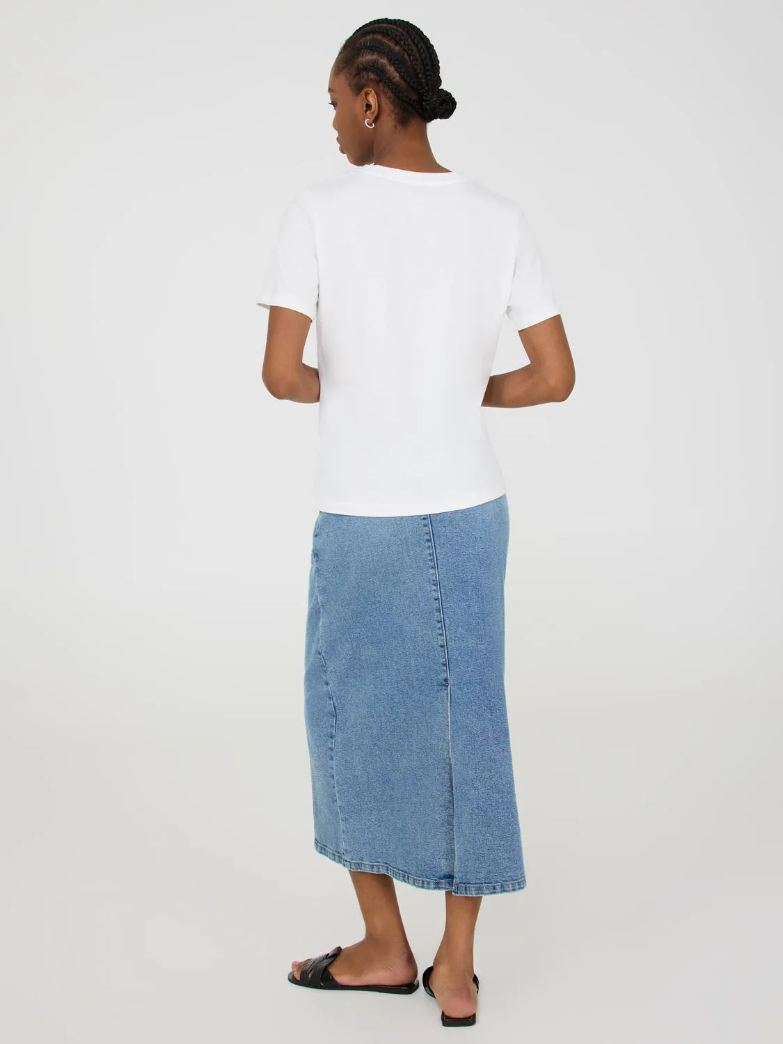 Short Sleeve T-Shirt With Sequin Bow Modern Fit