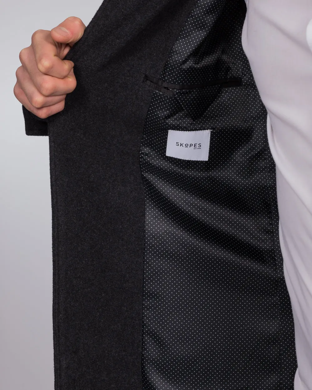 Skopes Aldgate Overcoat (charcoal) wind blocking coat