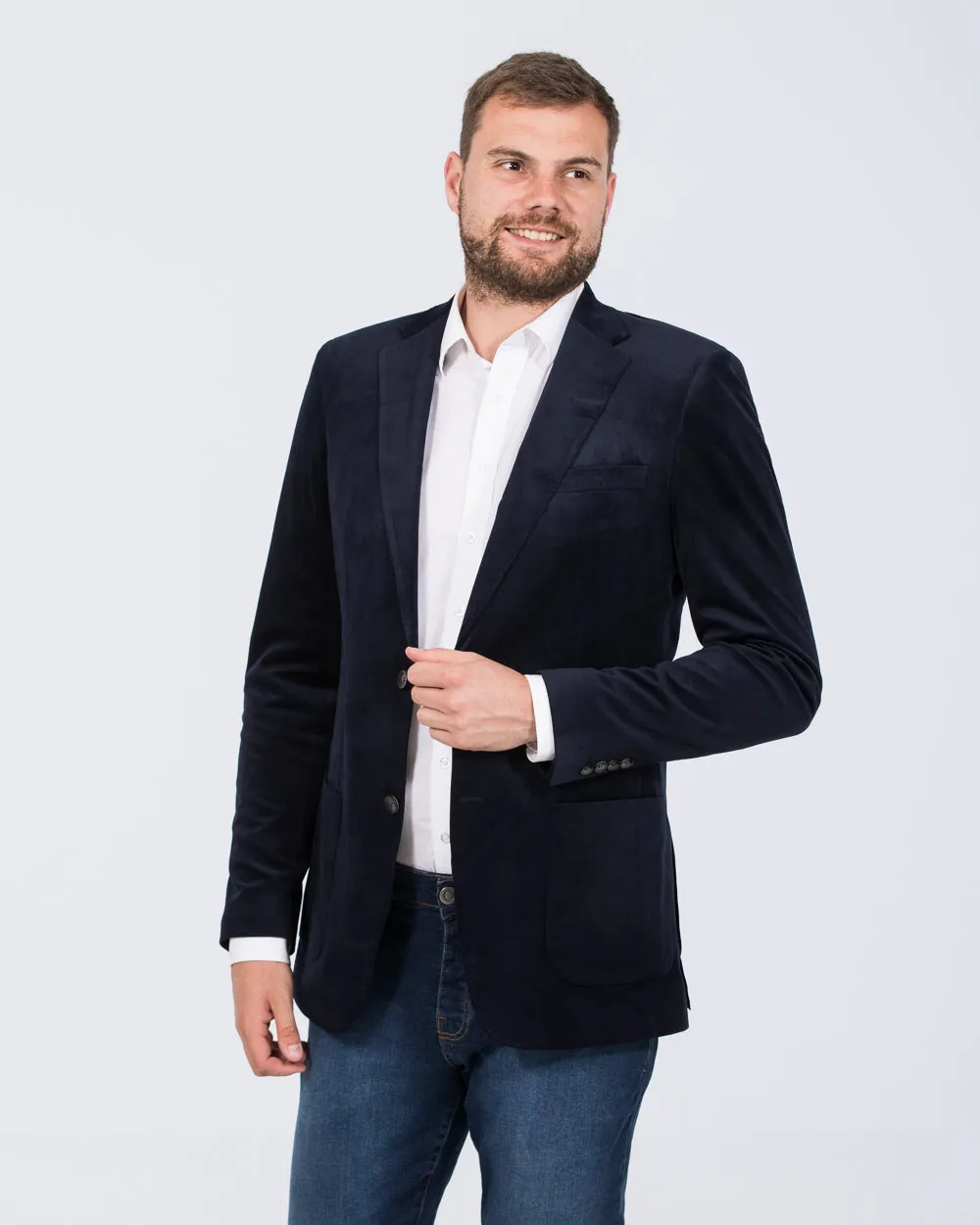 Skopes Atkinson Slim Fit Tall Cord Blazer (navy) urban sharp