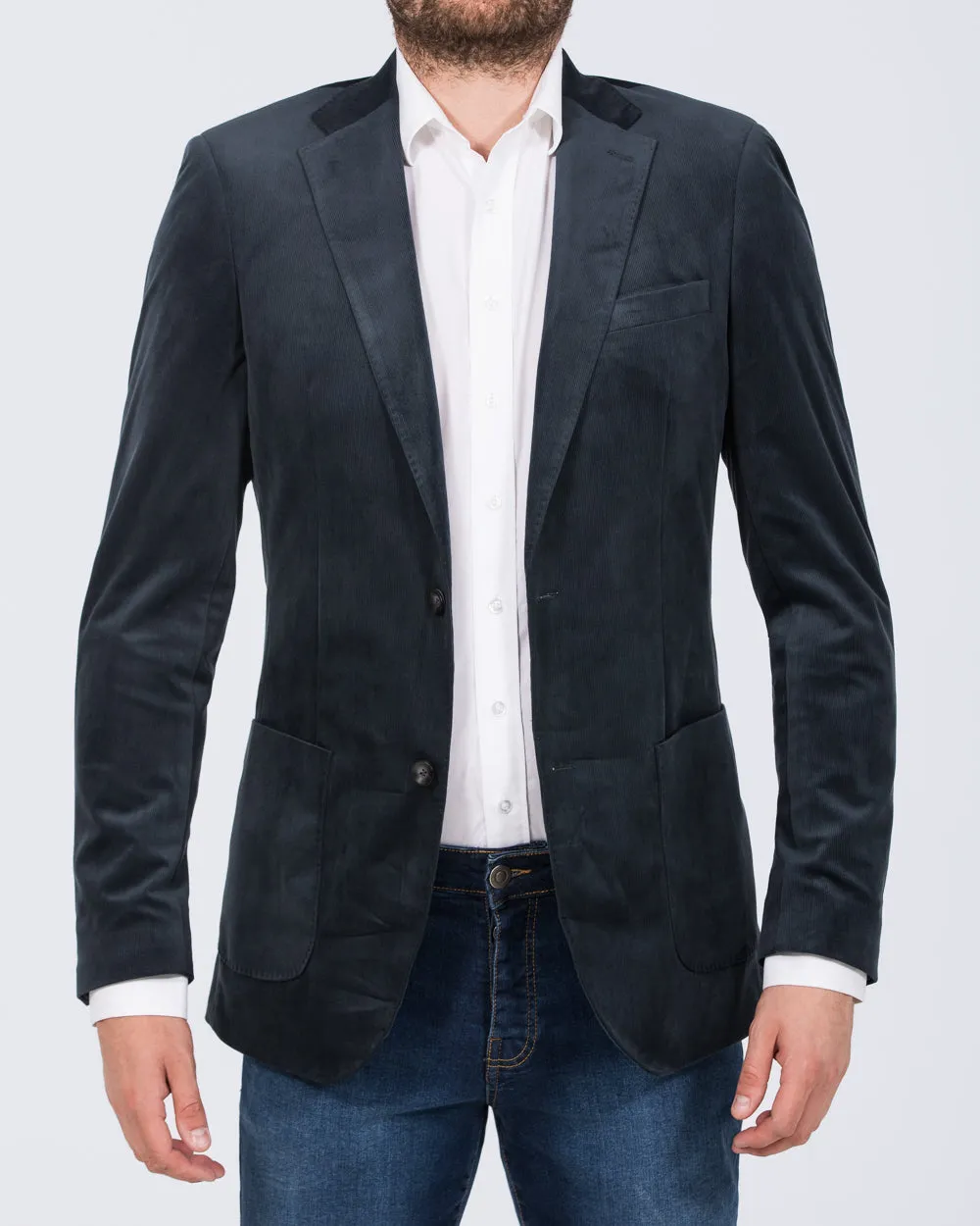 Skopes Atkinson Slim Fit Tall Cord Blazer (teal) street soft