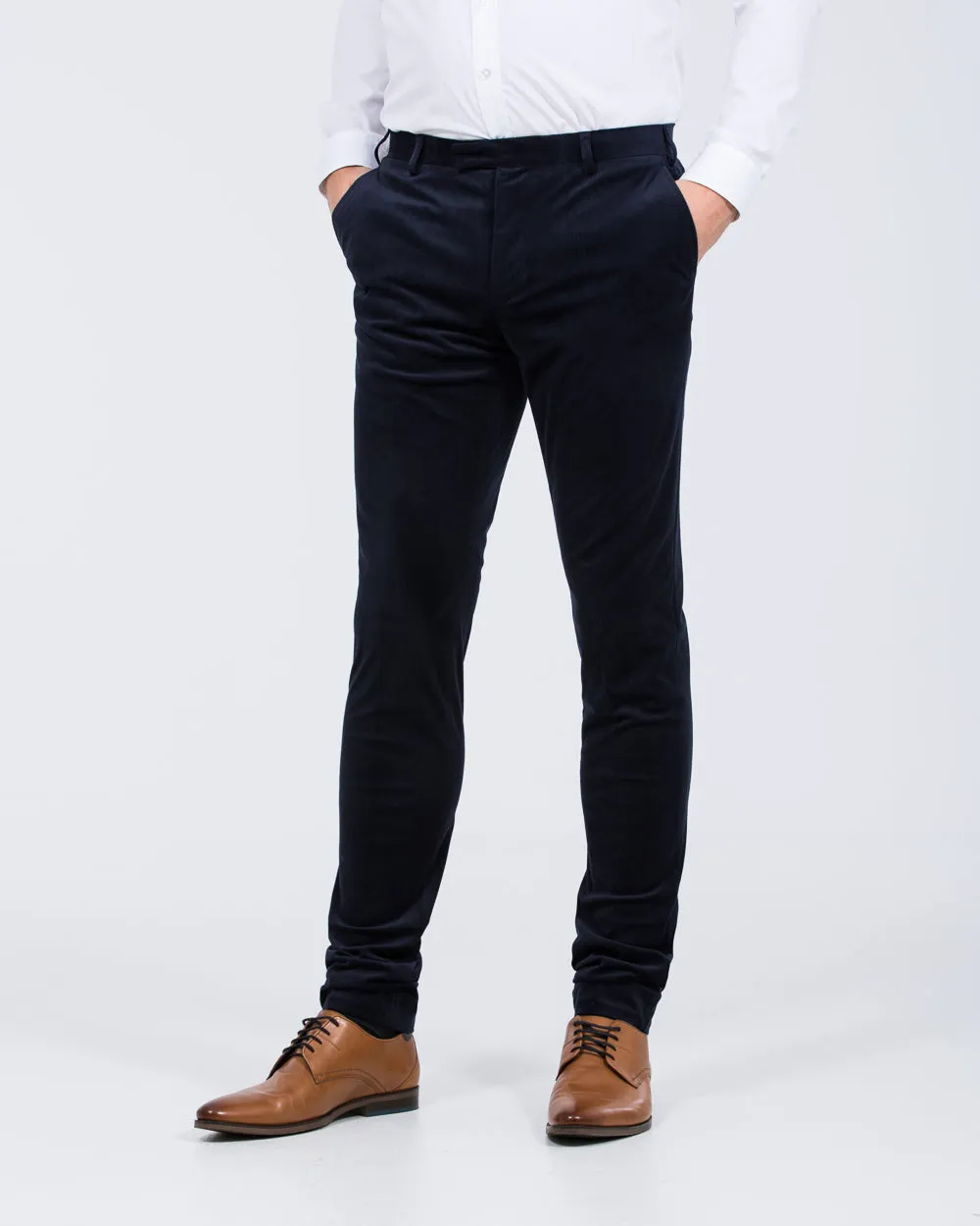 Skopes Atkinson Slim Fit Tall Cord Suit Trousers (navy) moisture management