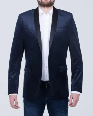 Skopes Burren Tall Geometric Print Blazer (navy/gold) tailored edge