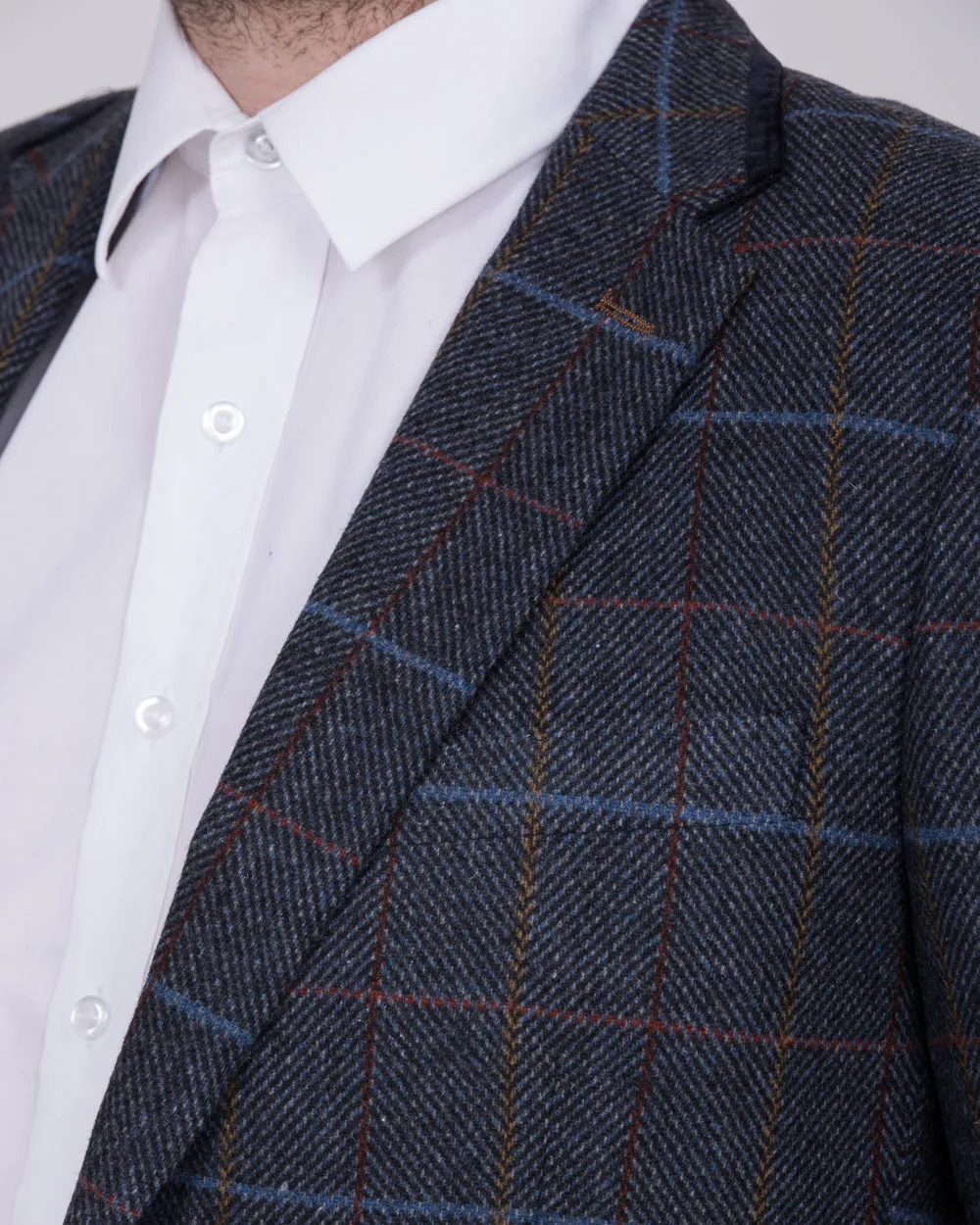 Skopes Doyle Skinny Fit Tall Suit Jacket (grey/blue) travel essential