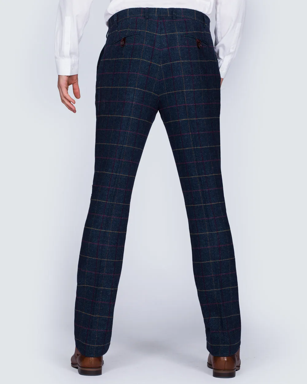 Skopes Doyle Slim Fit Tall Trousers (aqua/wine) slim fit