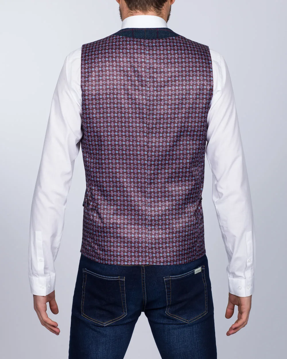 Skopes Doyle Slim Fit Tall Waistcoat (aqua/wine) hiking wear