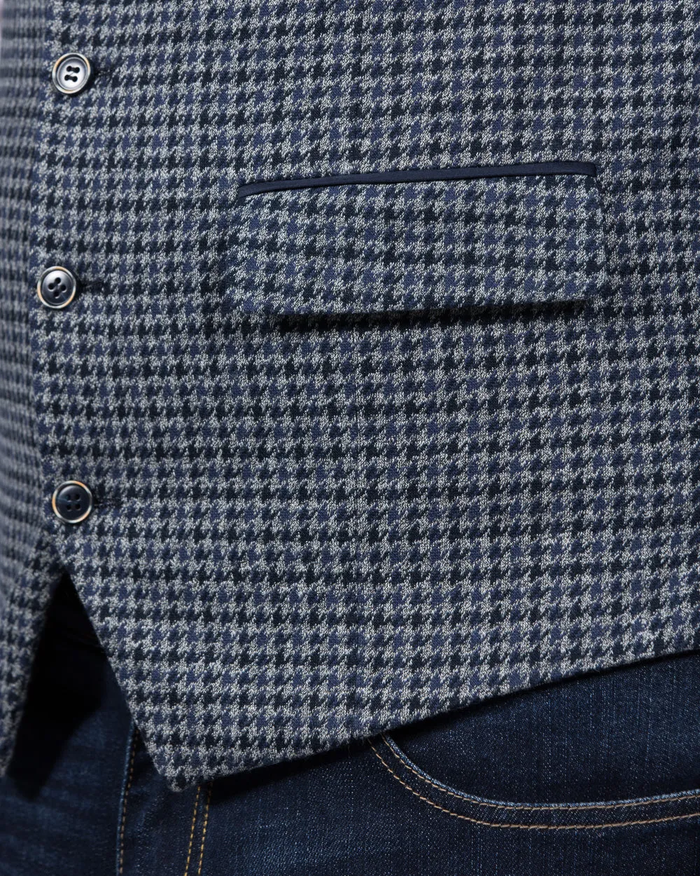 Skopes Gillis Slim Fit Tall Waistcoat (navy/grey check) birthday party