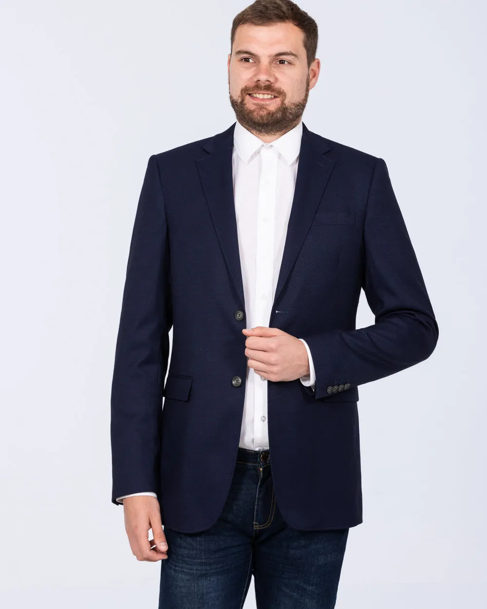 Skopes Harry Tall Textured Blazer (navy) gentle cut
