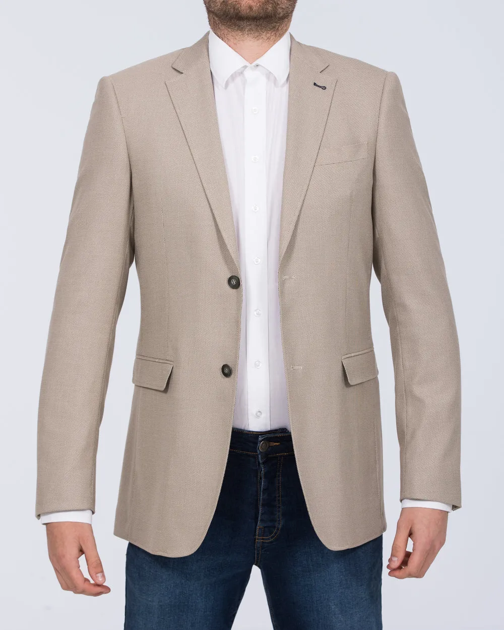 Skopes Harry Tall Textured Blazer (stone) casual upgrade