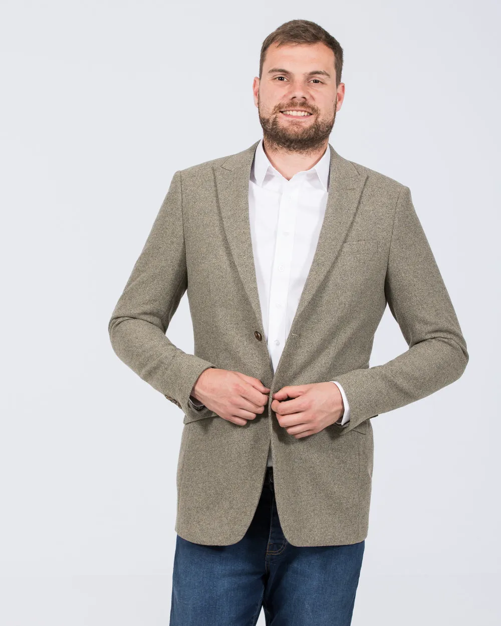 Skopes Ingram Slim Fit Tall Wool Blazer (sage) comfort form