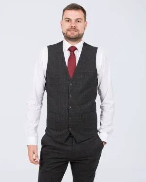 Skopes Jacob Slim Fit Tall Suit Waistcoat (grey check) fashion mix