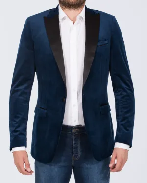 Skopes Jive Tall Velvet Blazer (royale blue) crowd sharp