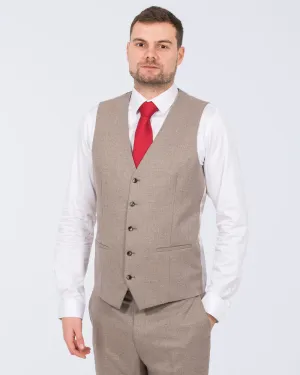 Skopes Jodrell Slim Fit Tall Suit Waistcoat (stone) breathable mesh