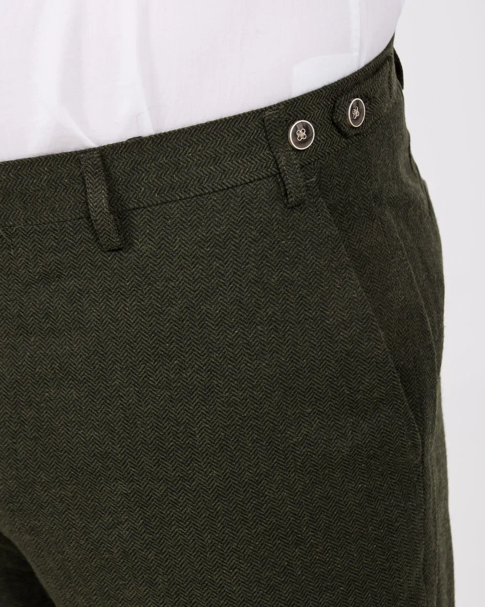 Skopes Jude Slim Fit Tall Suit Trousers (olive herringbone) minimalist style