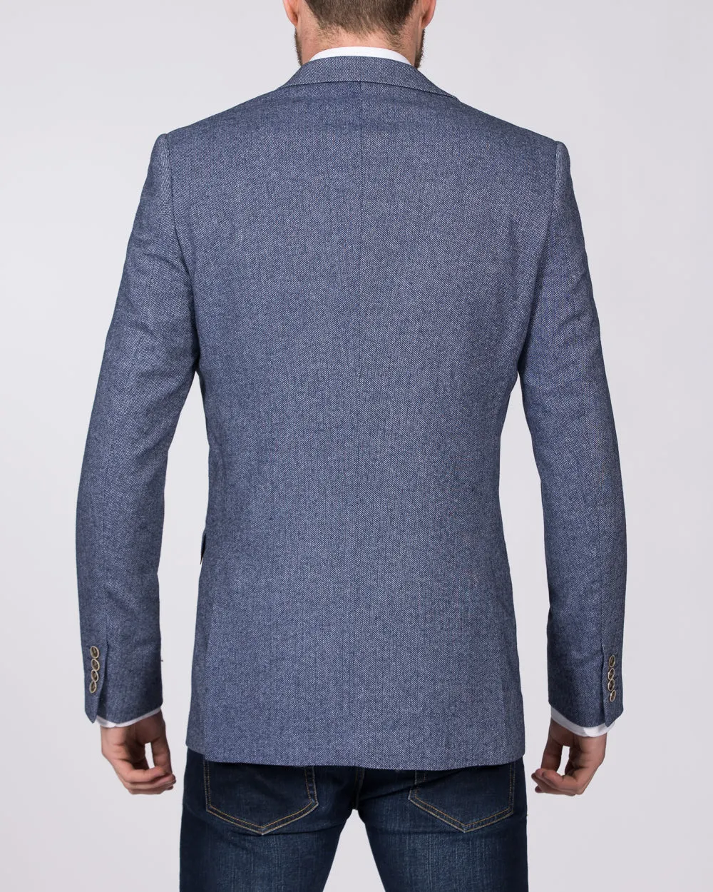 Skopes Jude Tall Blazer (blue herringbone) tone polish