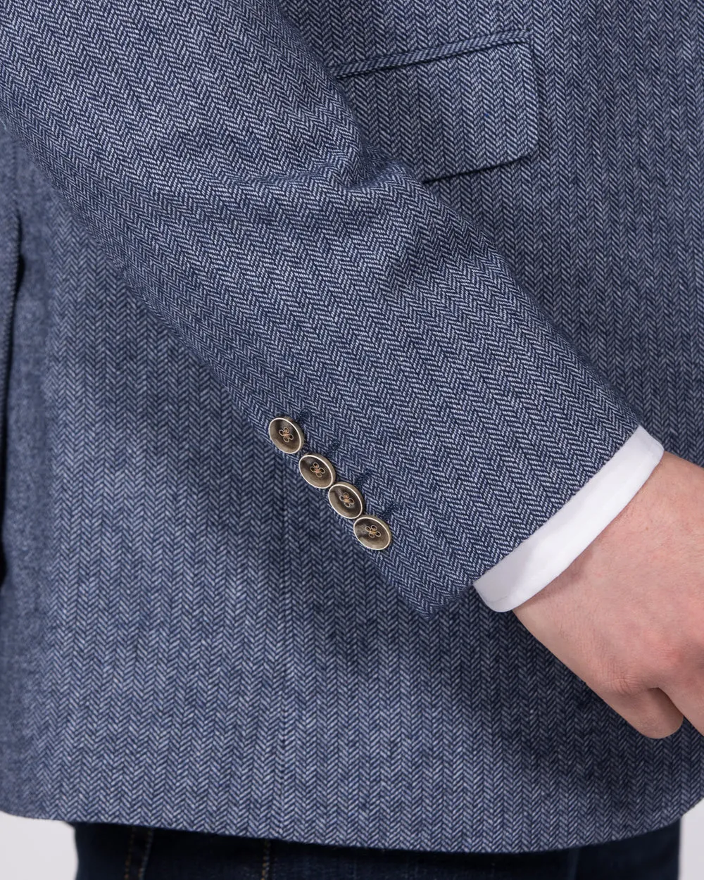 Skopes Jude Tall Blazer (blue herringbone) metro layer