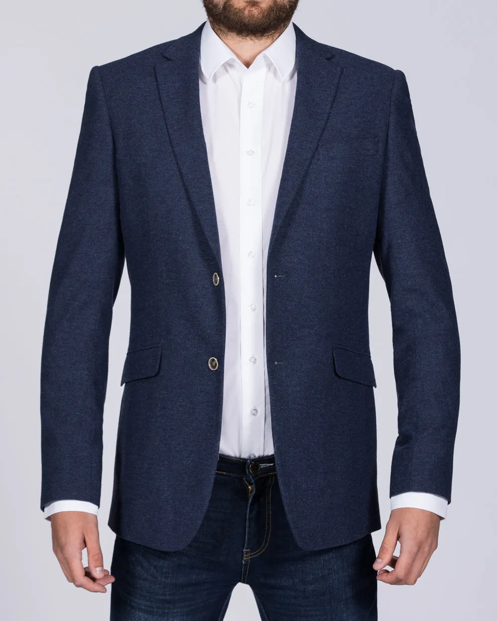 Skopes Jude Tall Blazer (navy herringbone) simple edge