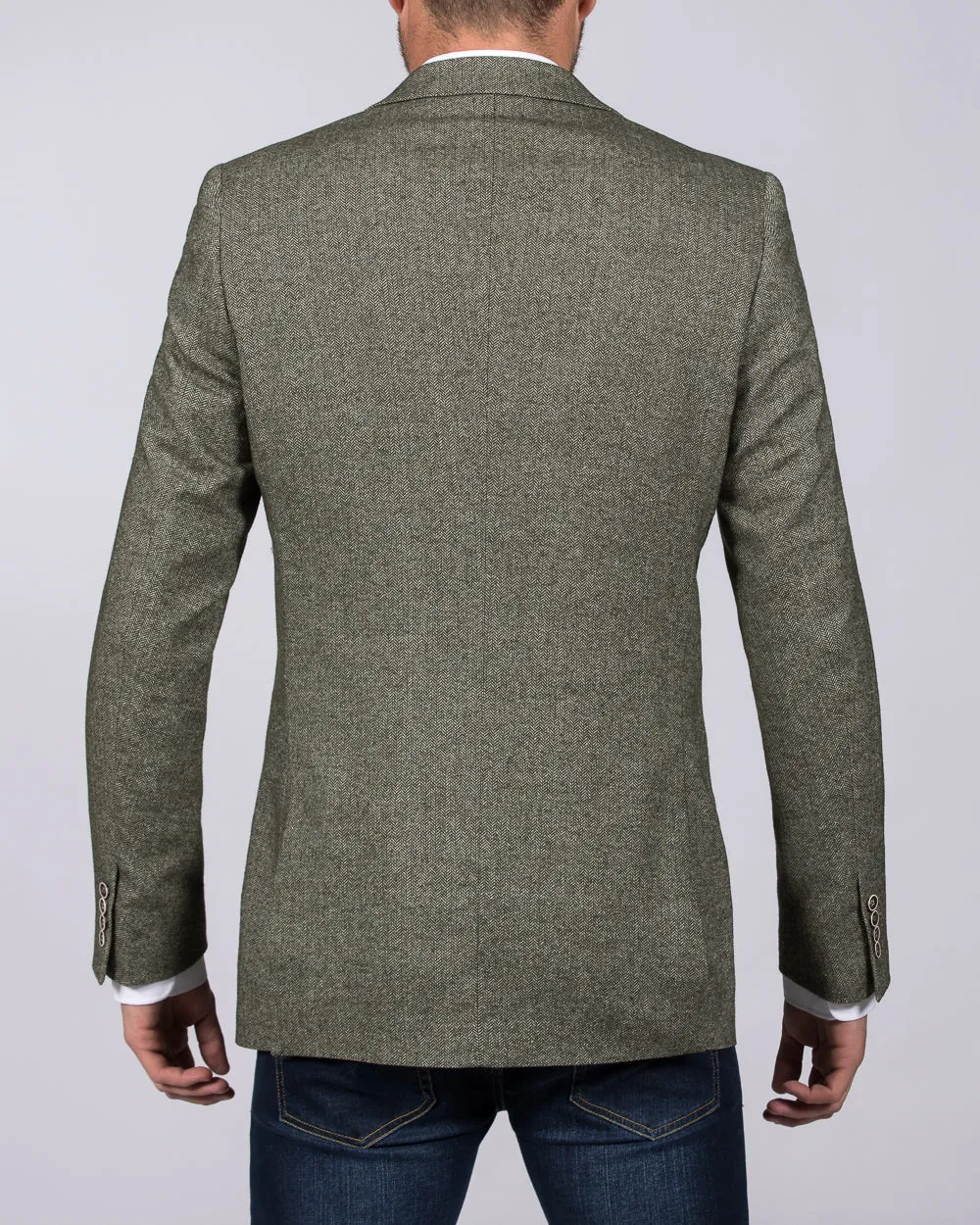 Skopes Jude Tall Blazer (sage herringbone) charm touch