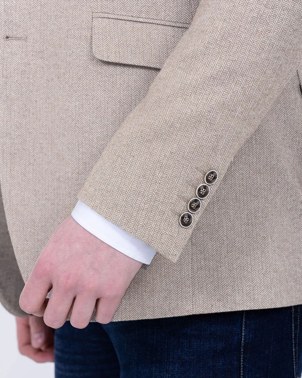 Skopes Jude Tall Blazer (stone herringbone) perfect pair