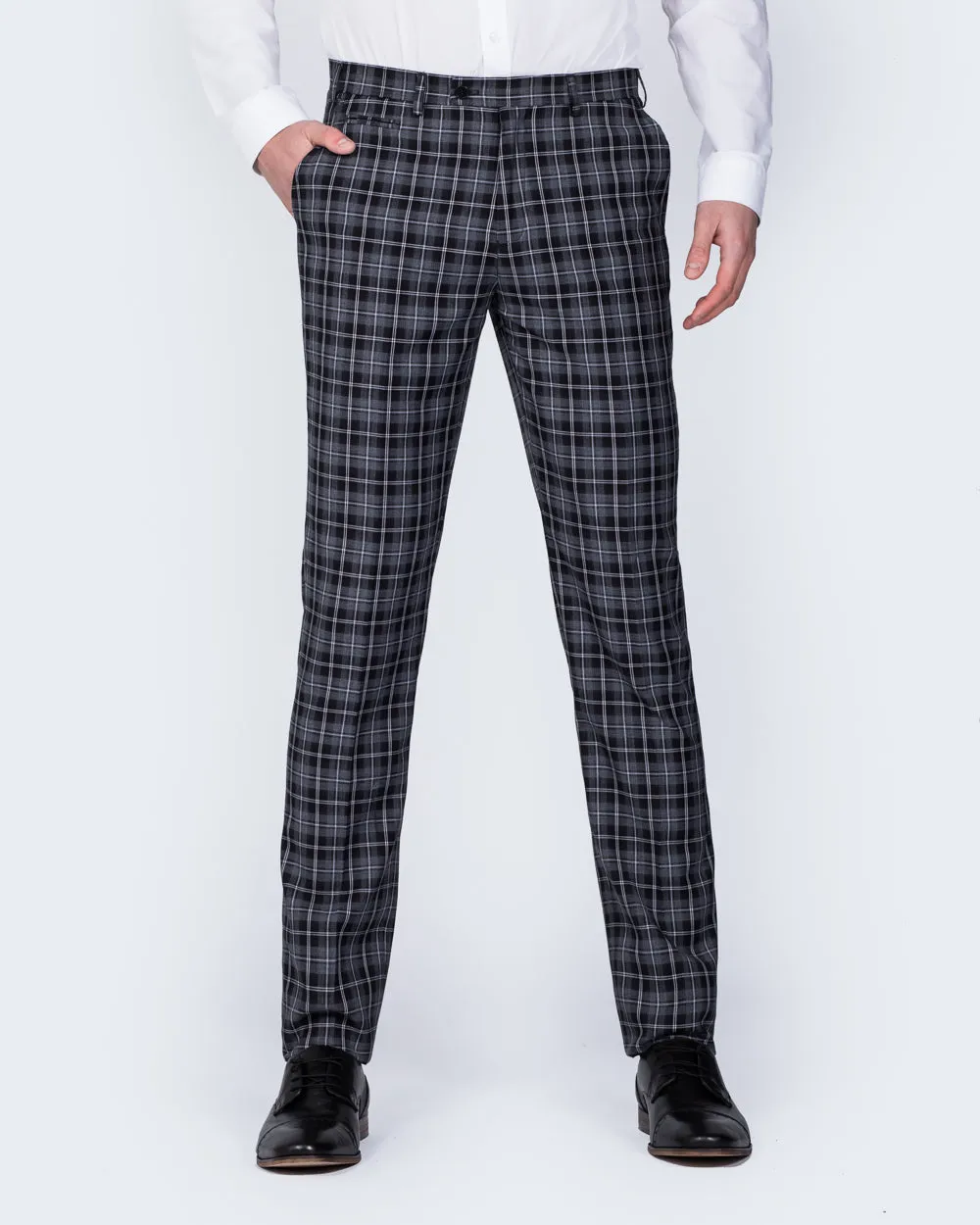 Skopes Kiefer Slim Fit Tall Suit Trousers (black/grey check) lounge wear