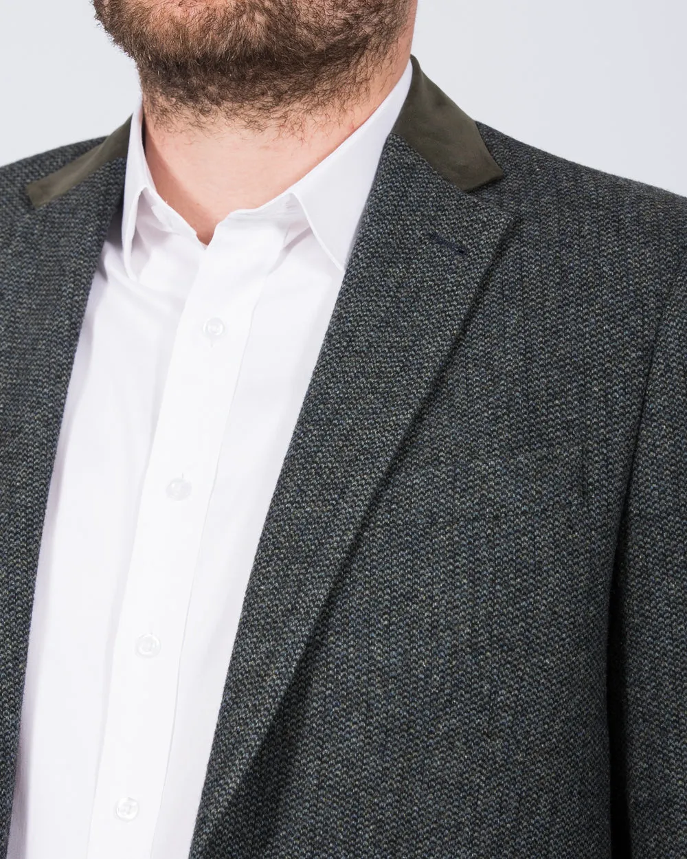 Skopes Newsam Slim Fit Tall Wool Blazer (teal) detail driven