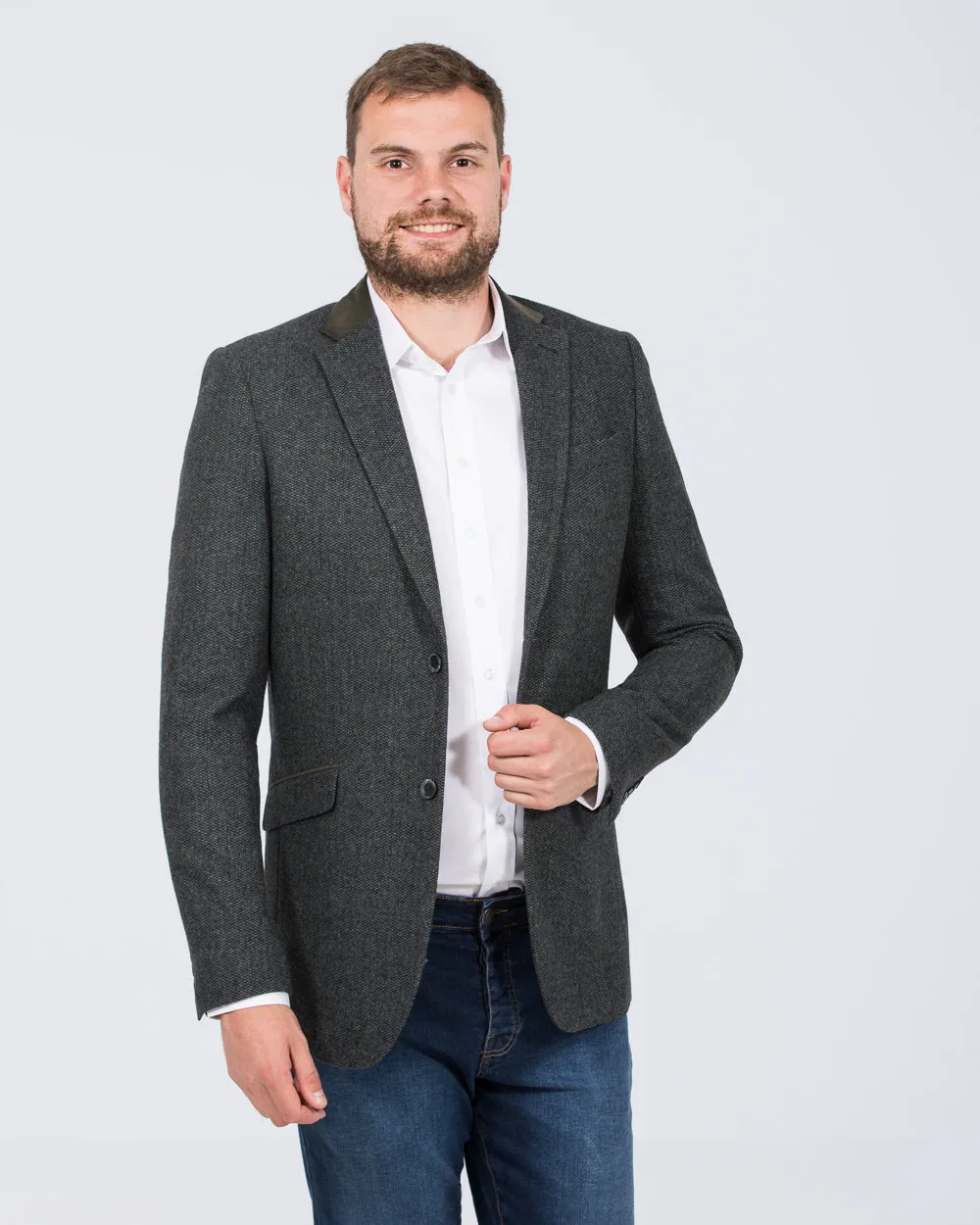 Skopes Newsam Slim Fit Tall Wool Blazer (teal) fine finish