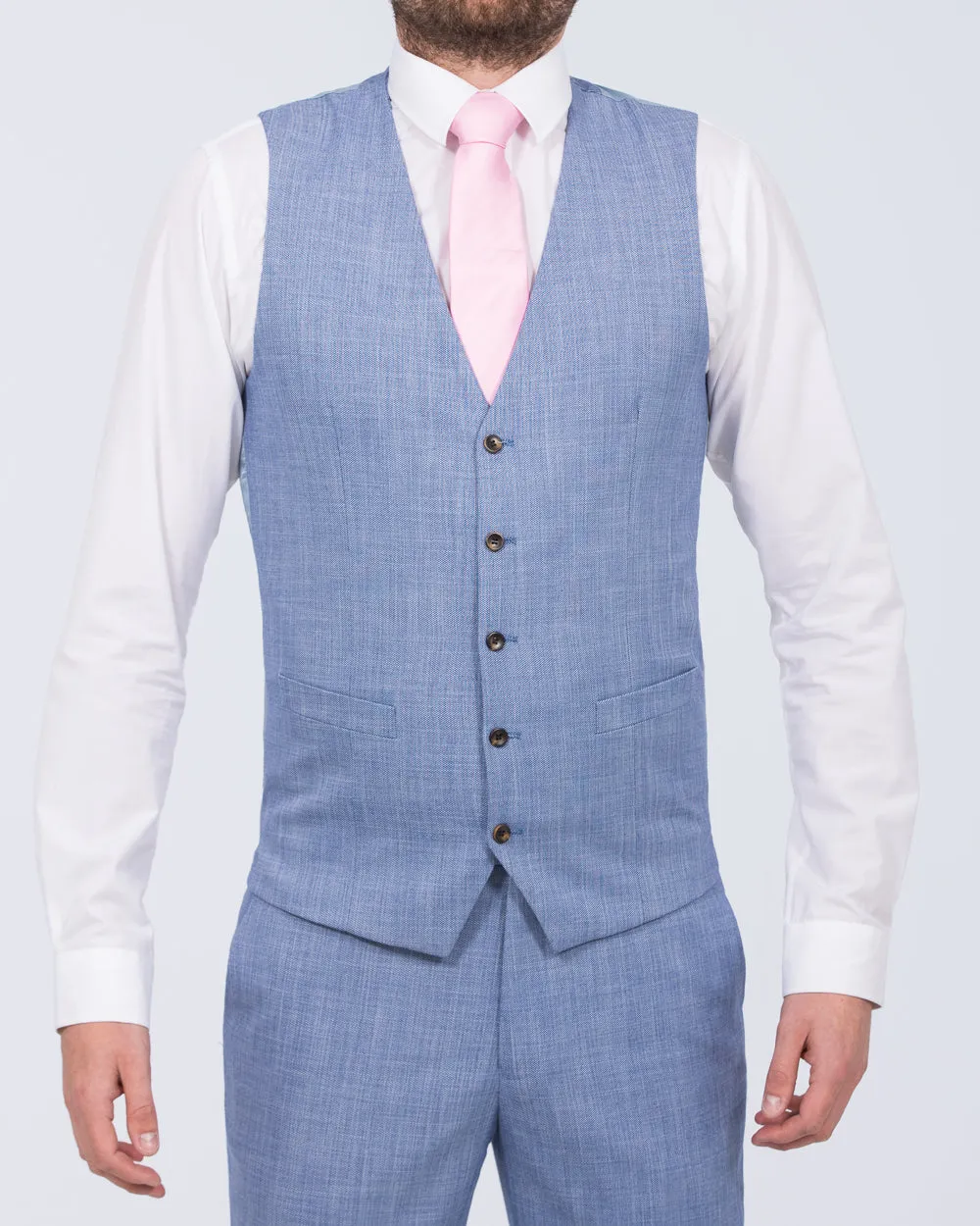 Skopes Redding Slim Fit Tall Waistcoat (sky blue) color block